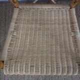 Fauteuil en rotin années 1950