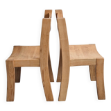 Pair of vintage 1970s elm chairs