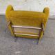 Fauteuil italien jaune moutarde style Mid-Century