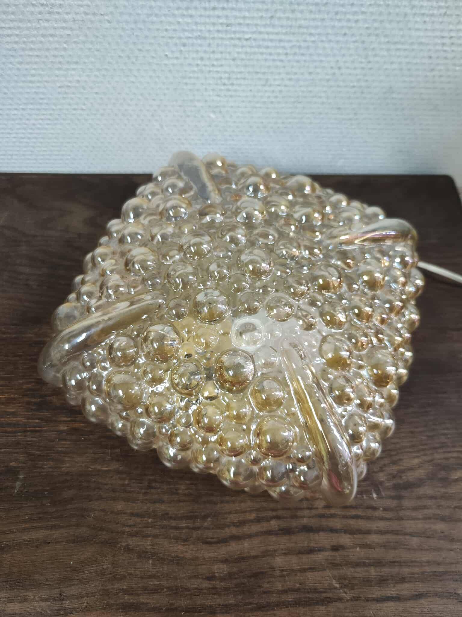 Amber bubble glass lamp, wall lamp or table lamp