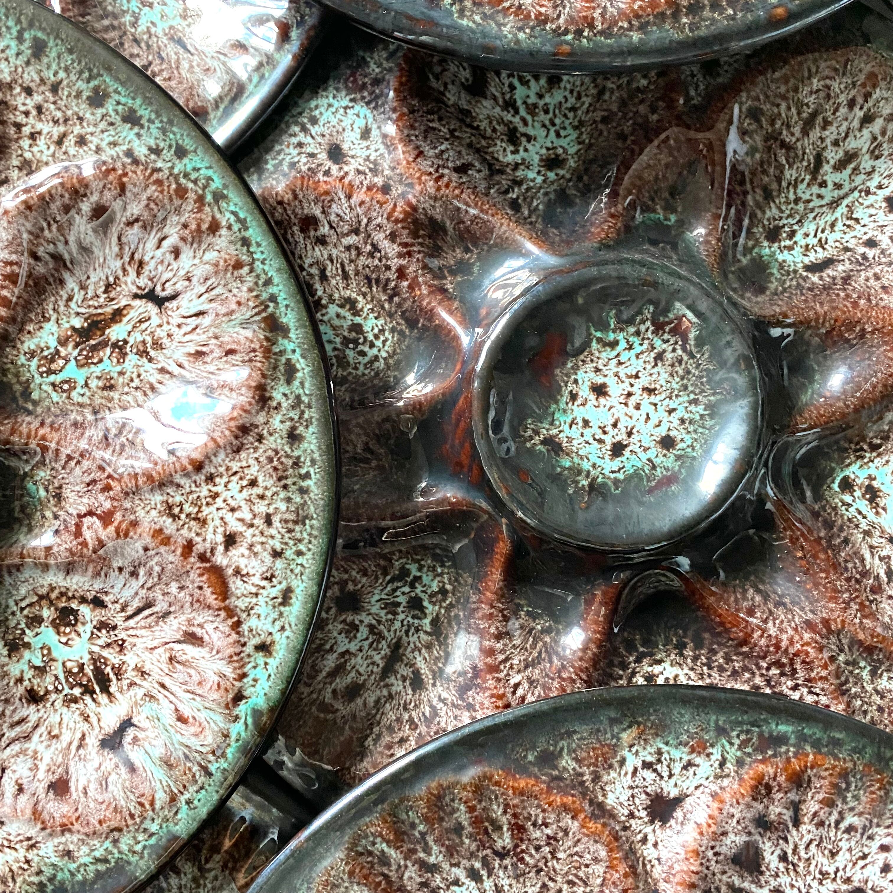 12 oyster plates Vallauris Marius Giuge