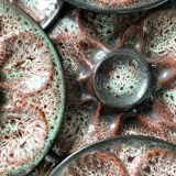 12 oyster plates Vallauris Marius Giuge