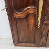 Antique pair of 18th century solid oak cabinet doors