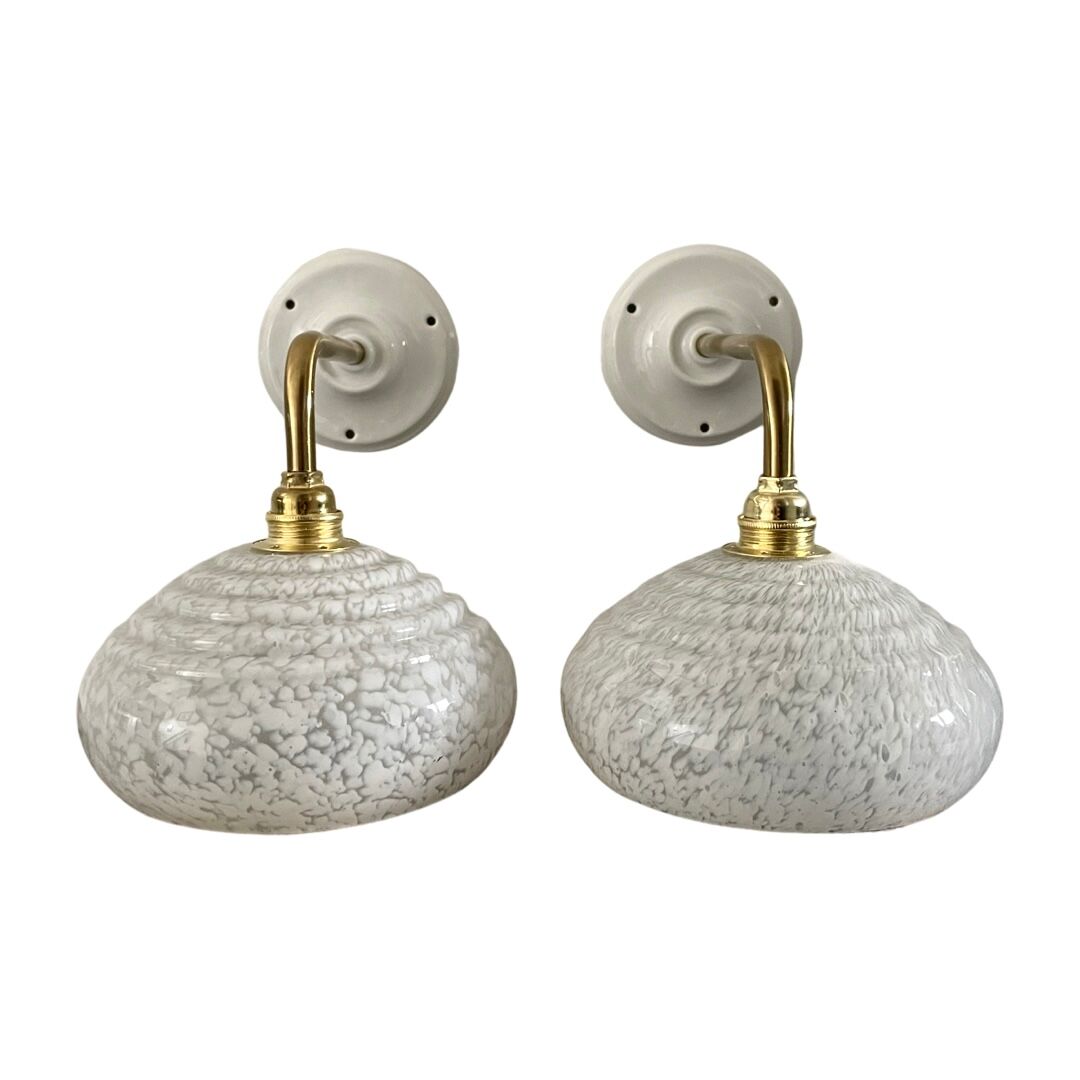 Pair of white vintage sconces