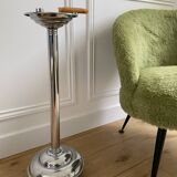 Cendrier sur pied culbuto vintage en métal chromé année 70