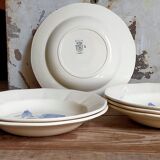 Six earthenware plates of Digoin and Sarreguemines 40s