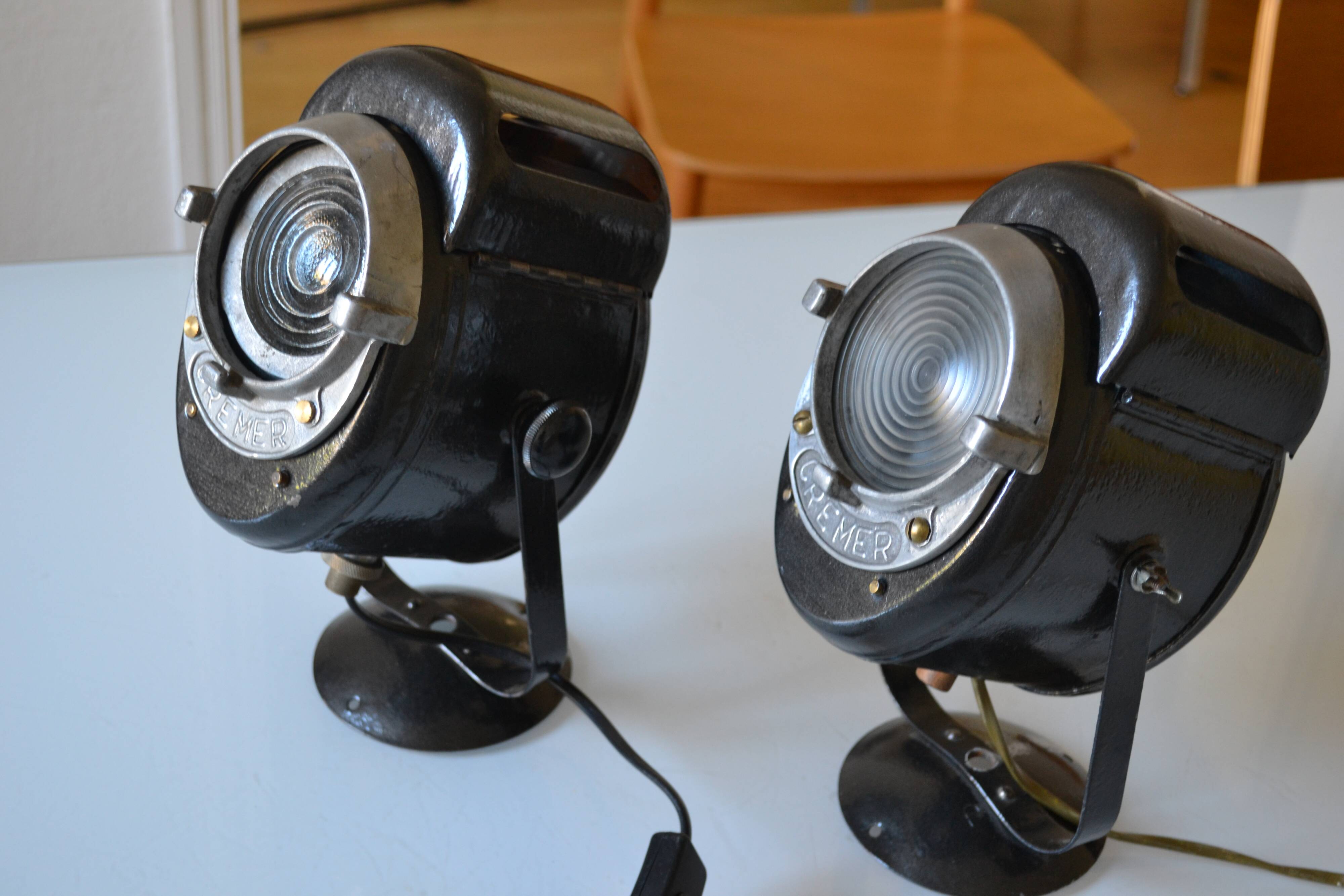 Pair of vintage Cremer cinema projectors.