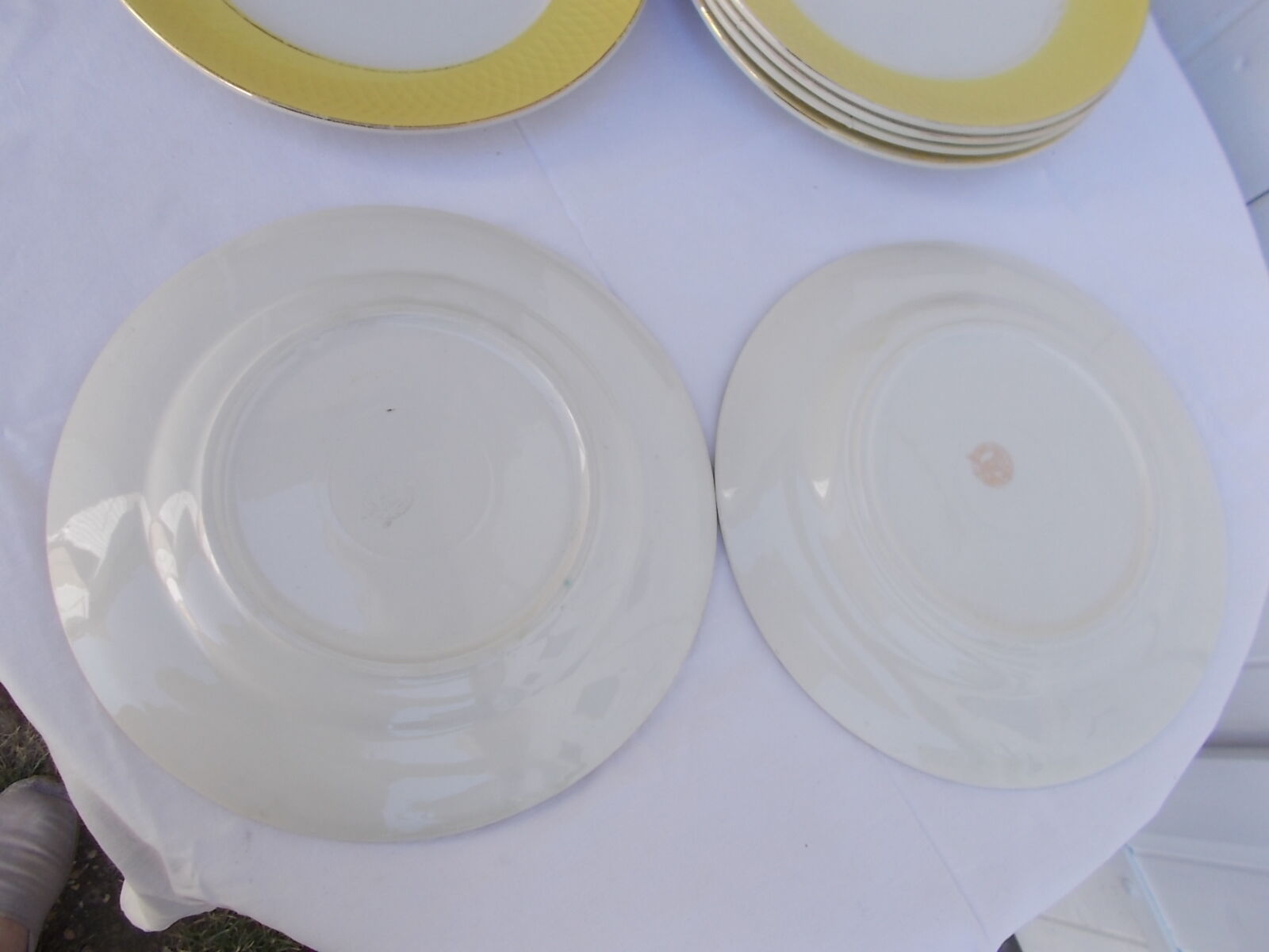 7 vintage flat plates Orches moulin de loups