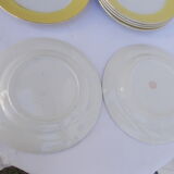 7 assiettes plates vintage Orches moulin de loups