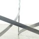 Table basse vintage en verre et acier