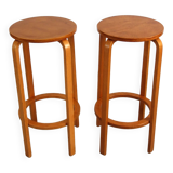 Pair of 2 80s bar stools