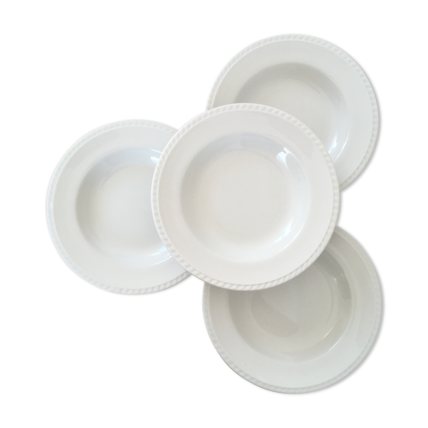 Oxford White Hollow Plates