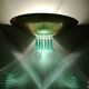 Brass and glass saucer sconce
