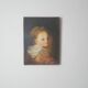 Tableau huile sur toile ancien décoration campagne portrait enfant