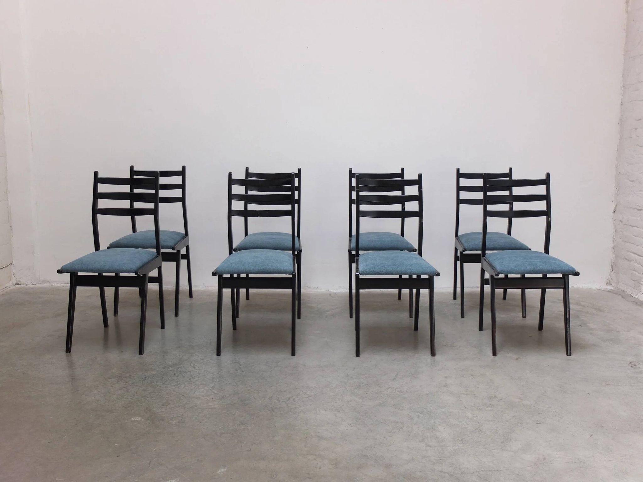 Set of 8 'S4' dining chairs by Alfred Hendrickx for Belform, 1950s