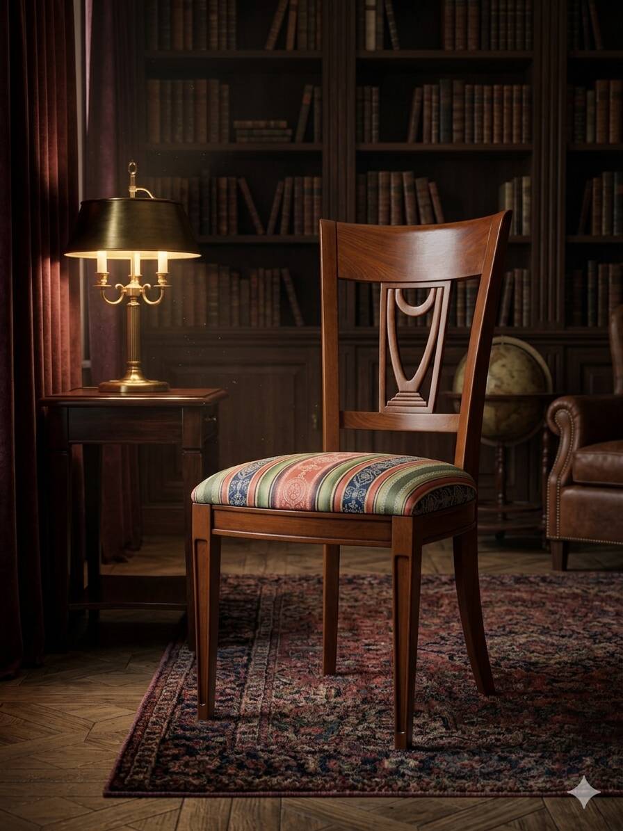 Vintage wooden office chair from the 1970s.