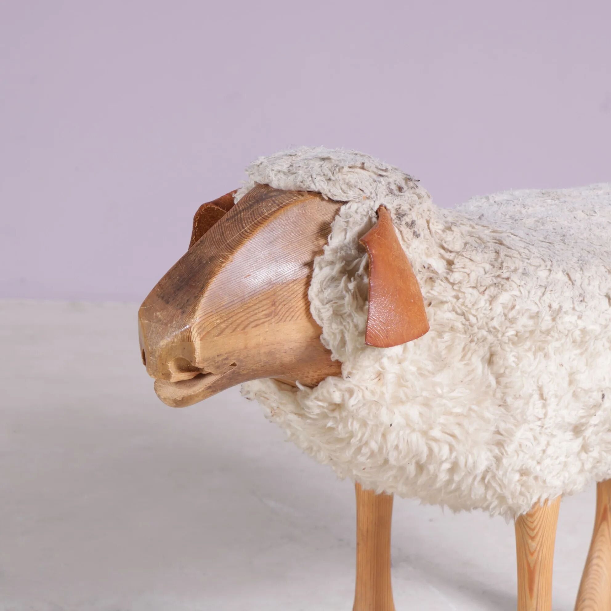 1960s sheep sculpture/stool by Peter Krafft Germany