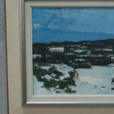 Peinture moderne suédoise, années 1960, huile sur toile, Gunnar Herman Berglund (1906-1992)