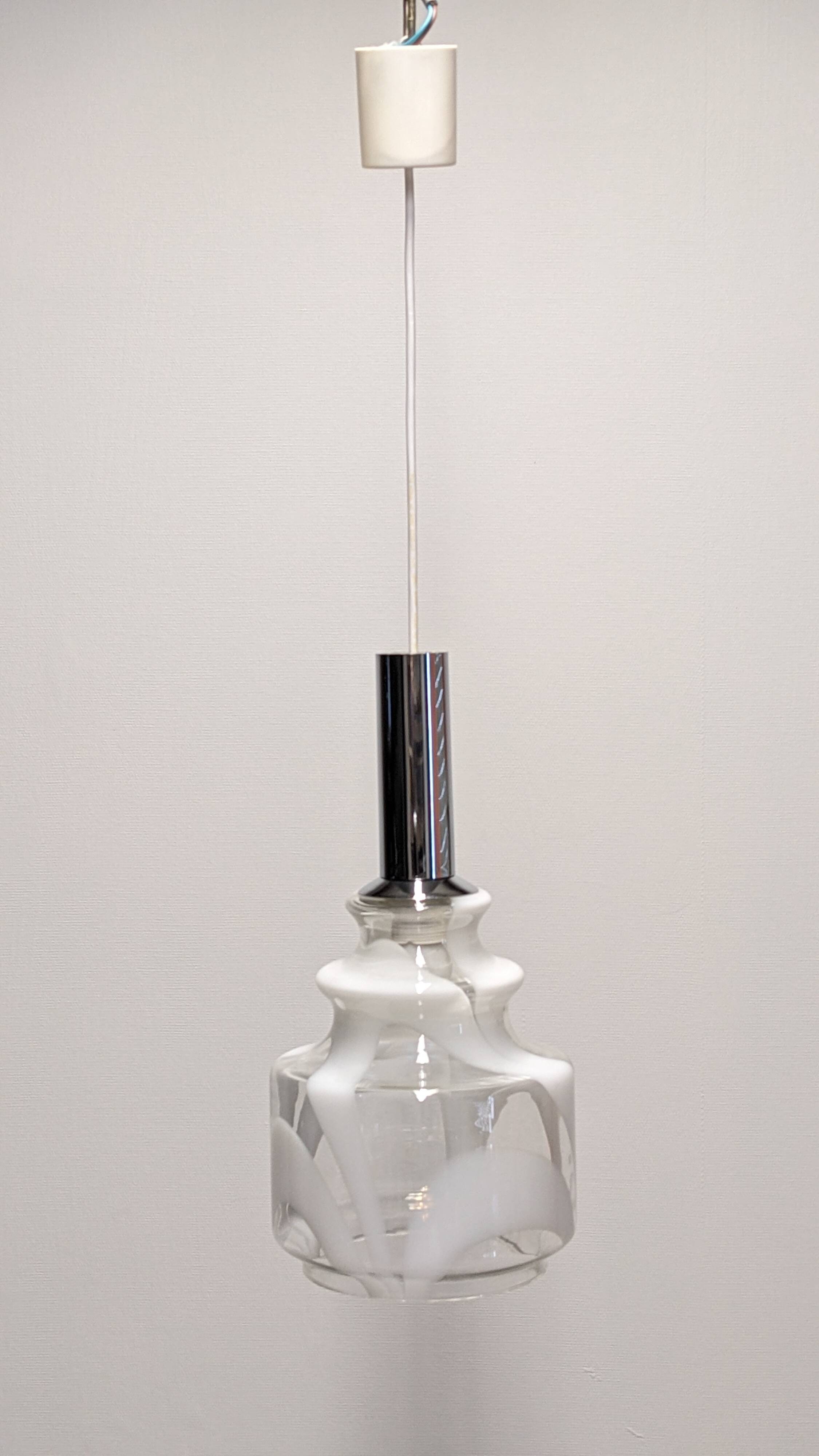 Suspension italienne en verre Murano, années 60-70