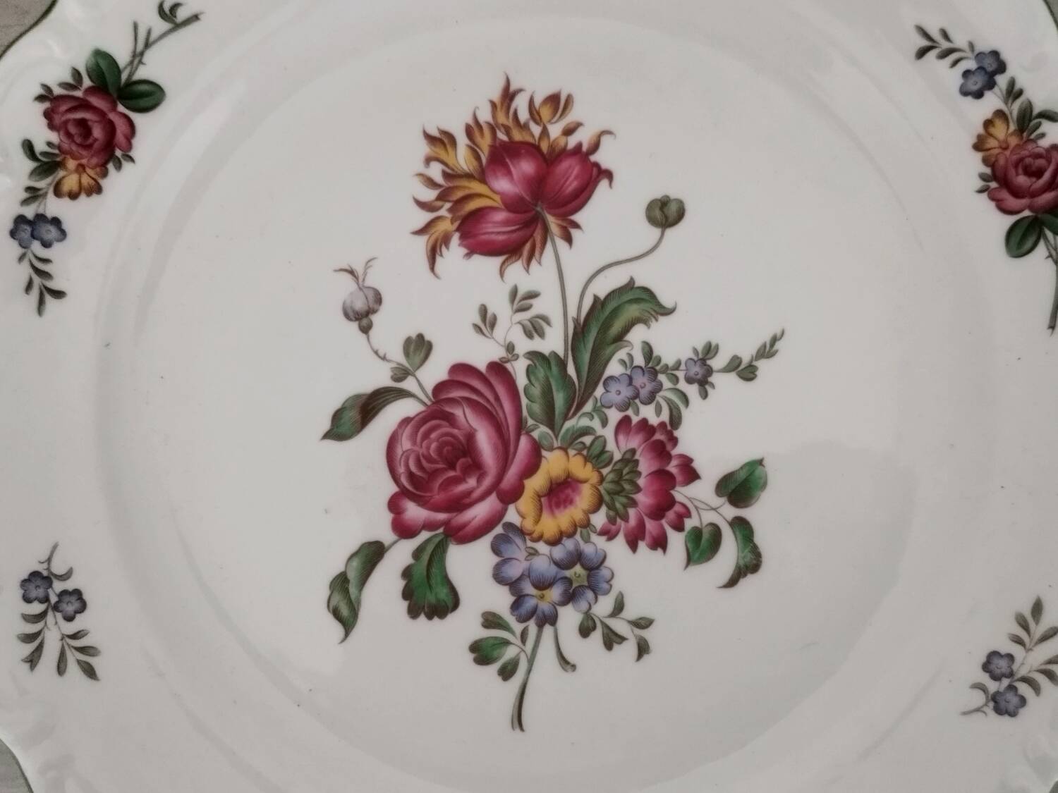 Service cake dessert dish and plates euro porcelain old colmar model