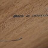 Vintage Danish teak and black lacquered metal table, 1950s