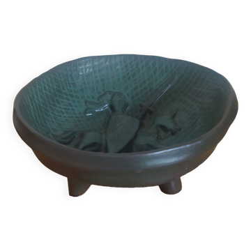 Coupe tripode céramique chevalier