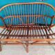 80s rattan bench