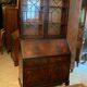 English Scriban two body secretary office showcase library in mahogany