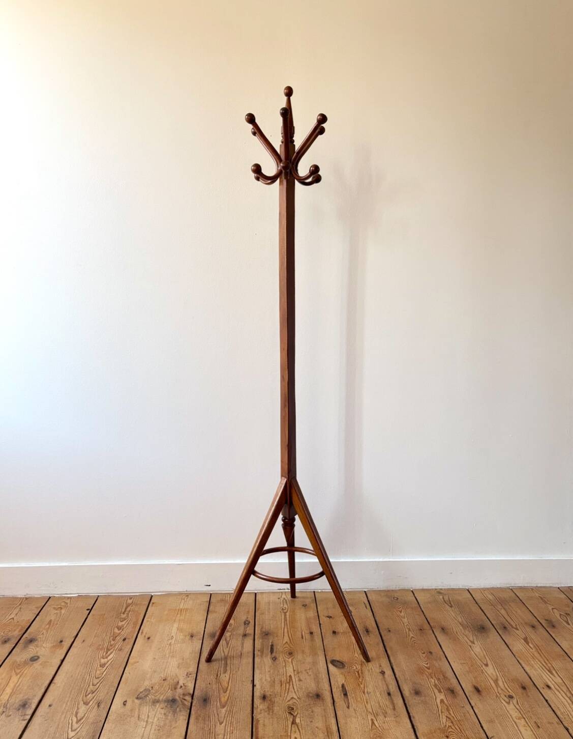 Wooden coat rack