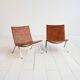 Pair of "PK22" Armchairs by Poul Kjærholm for E. Kold Christensen, 1950s