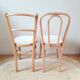 Set of 4 vintage wood and white chairs