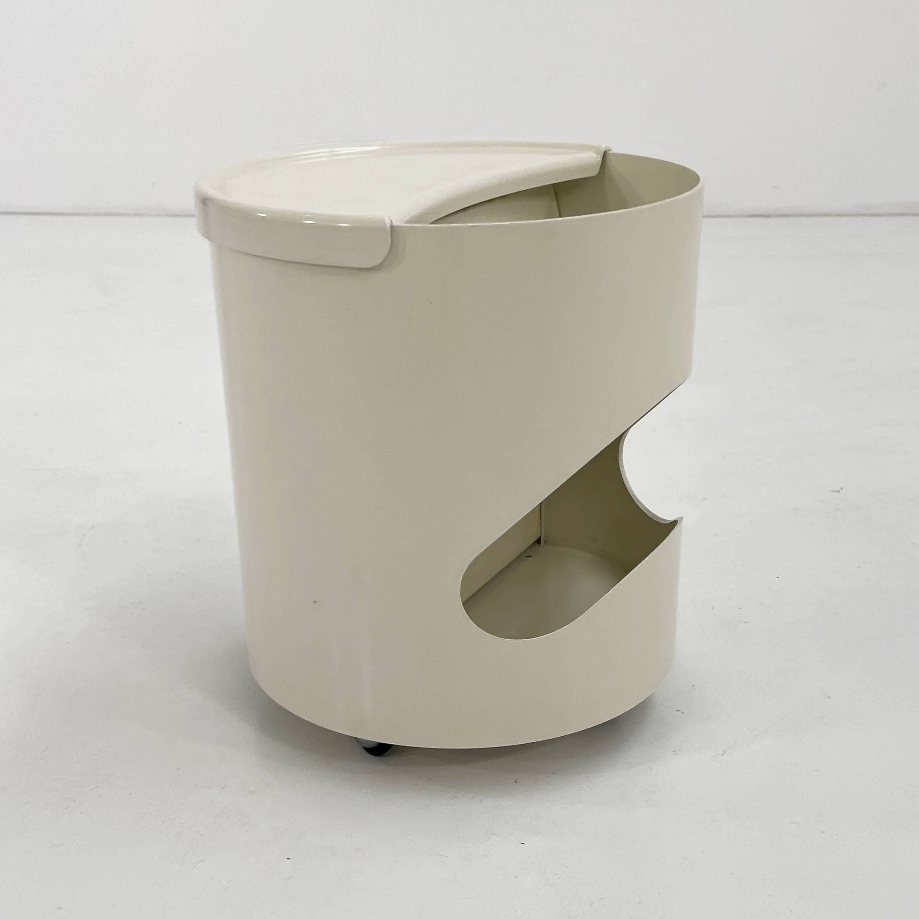 Table d'appoint Robo blanche par Joe Colombo pour Elco, 1970