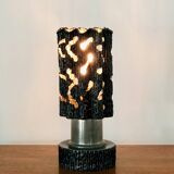 Brutalist tin lamp, Italy 1960s
