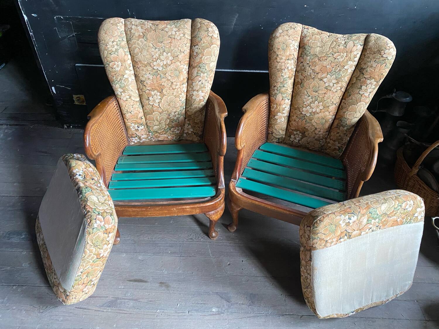 Paire de fauteuils bergère anglais Cannés
