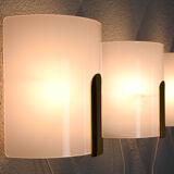 Mid-Century Modern Lucite and Brass Sconces by Metalarte, Spain, 1980