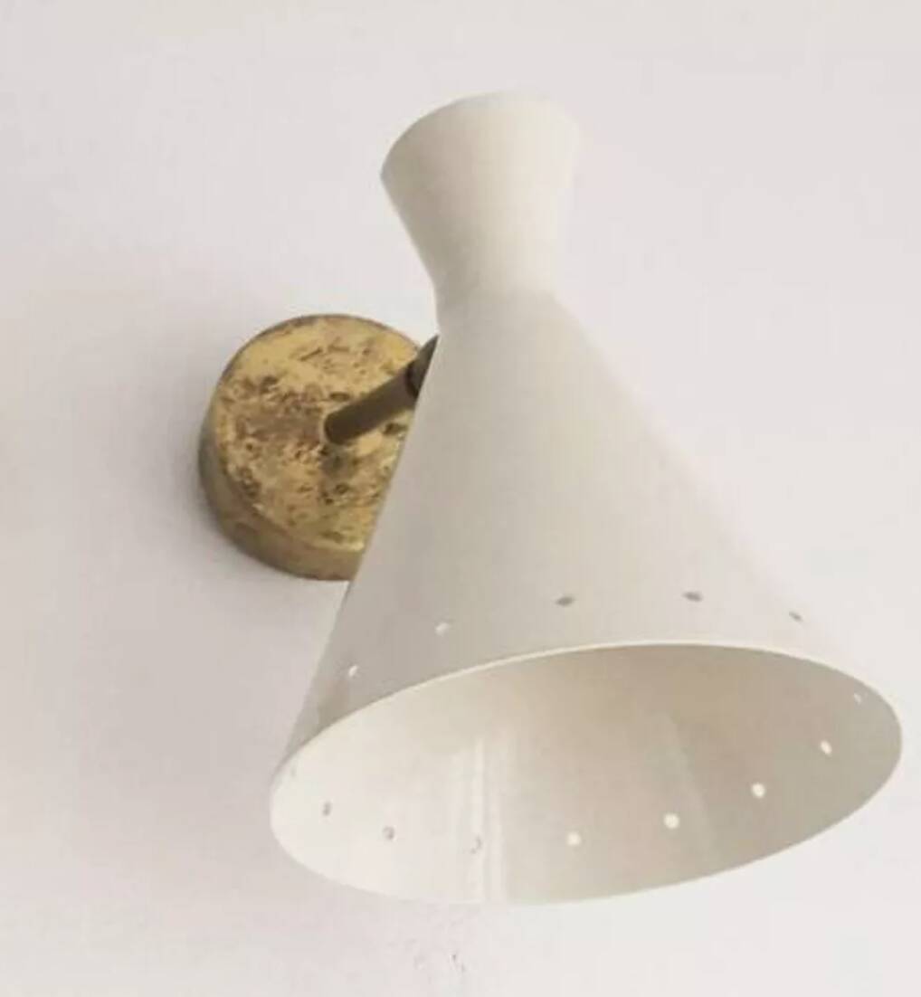 Trio of Italian 50s style wall lights