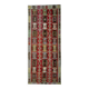 Turkish Kilim Runner 1890s, Handmade Wool Tribal Geometric Rug 390x163cm