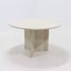 Large Italian Modern Round Travertine Dining Table 1970s
