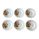 6 old earthenware soup plates from Saint-Amand (North)