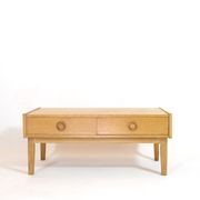 Small Scandinavian row in light wood from the 70s.