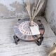 Round coffee table Roger Capron herbarium terracotta