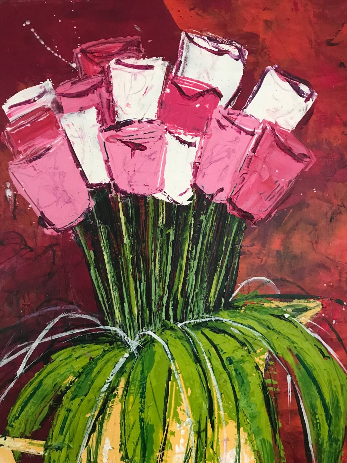 Jean-Pierre BORDERIE. The bouquet of tulips, 2009. Oil on canvas.