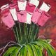 Jean-Pierre BORDERIE. The bouquet of tulips, 2009. Oil on canvas.
