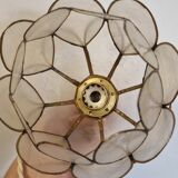 Mother-of-pearl flower in portable lamp or suspension