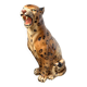XL Italian ceramic leopard sculpture statue 1970