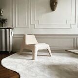 Heated chair in moumoute, sheepskin