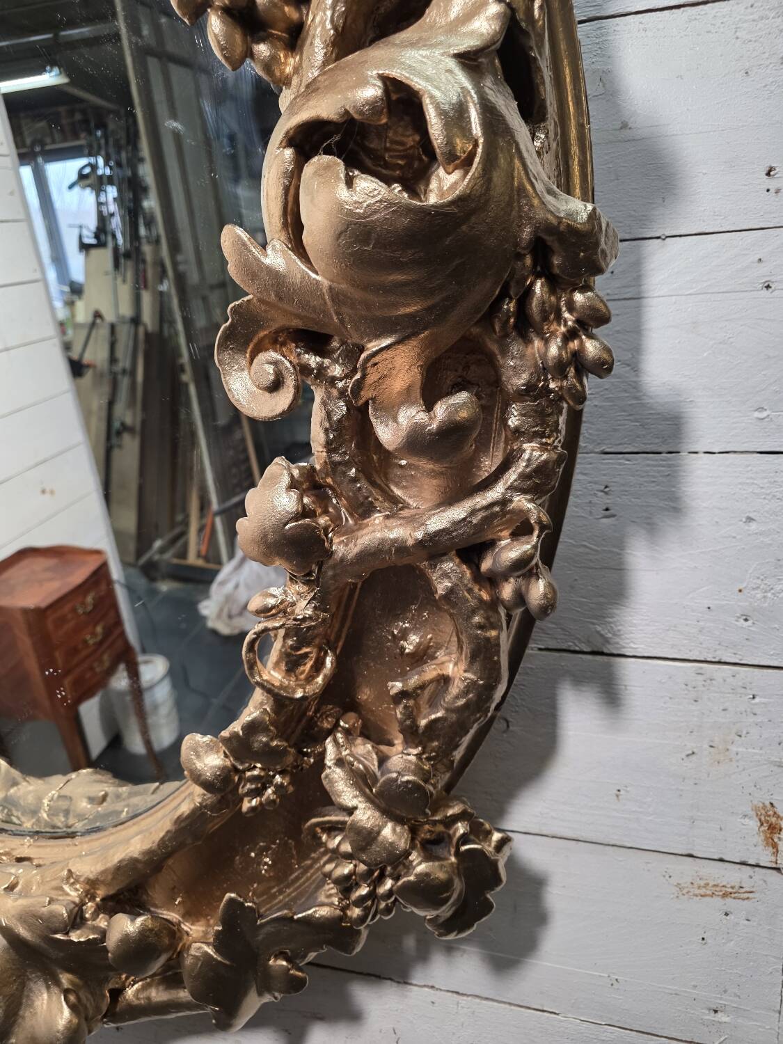 Louis XV rococo style gilded mirror, 130×100cm