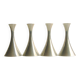 Ensemble de 4 bougeoirs Art Déco par Just Andersen des années 1940 - design minimaliste élégant et raffiné.