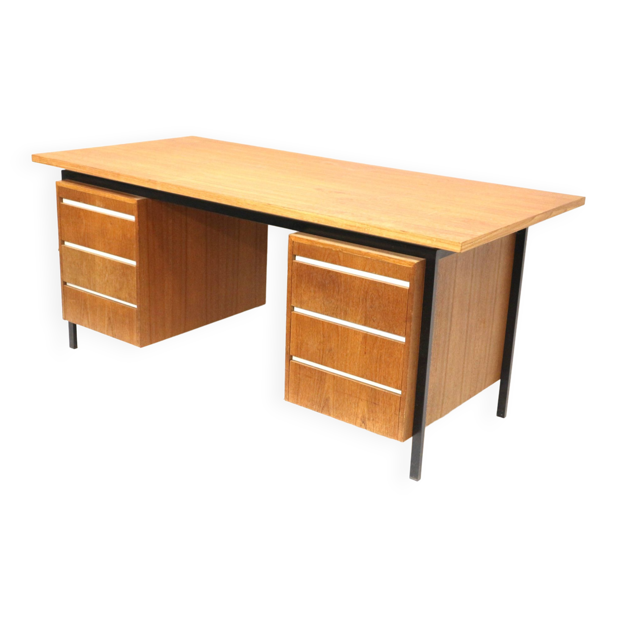 Large vintage teak wood desk/executive desk from the 1960s