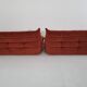 Ligne Roset Pair of 3-seater Togo sofas in rust velvet